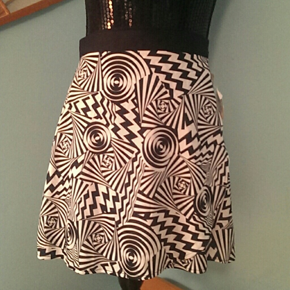 VINTAGE 90's Psychedelic Mod Wrap Skirt